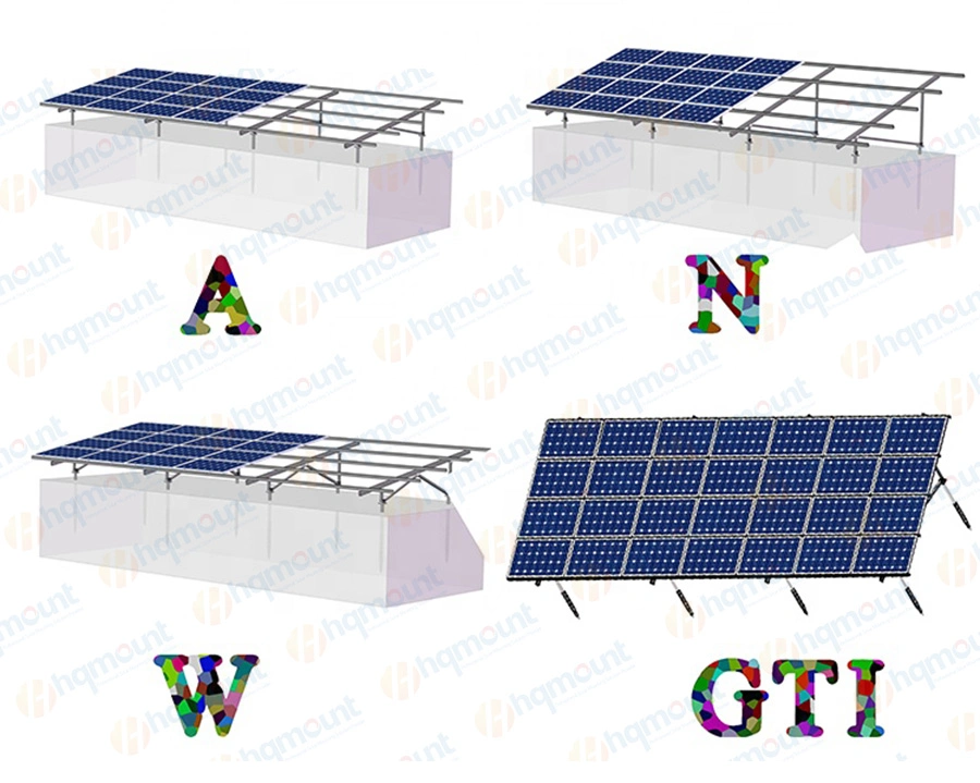 Reliability AL6005-T5 Solar Framless Panels Mounting Ground Structure Rack System for Open Field