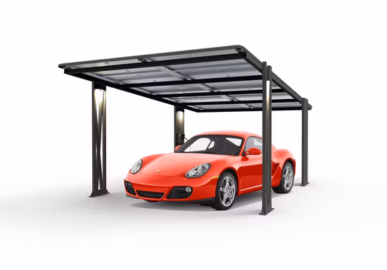 Système de support de système de support d'énergie solaire de structure métallique pour l'auvent de carport de dessus de toit